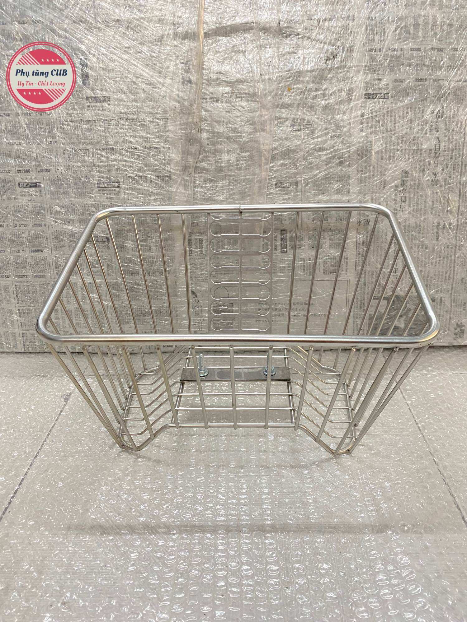 Rổ xe cub, dream mẫu đáy xệ inox