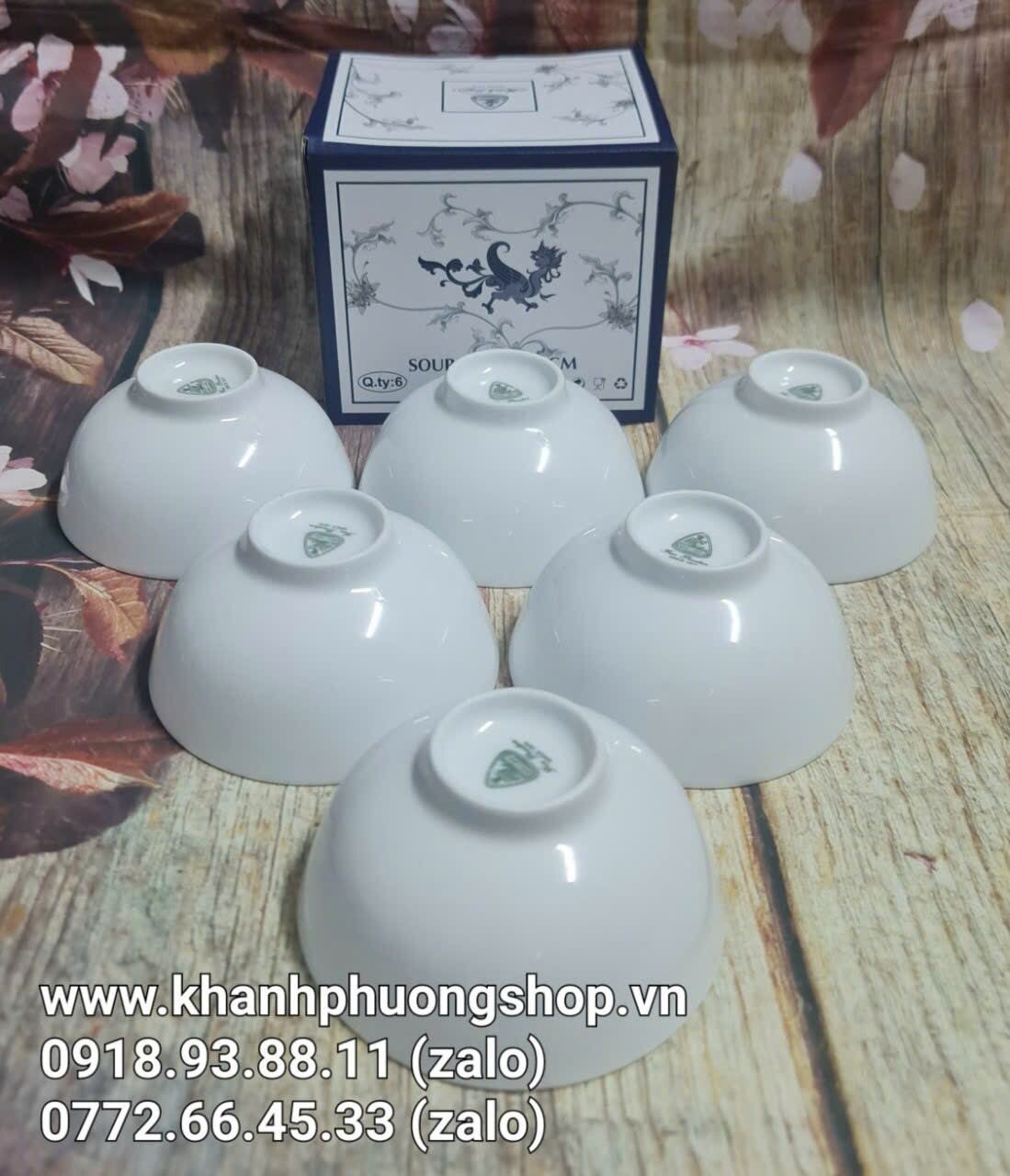 bộ 6 chén ăn cơm sứ Minh Long - chén ăn cơm sứ minh long