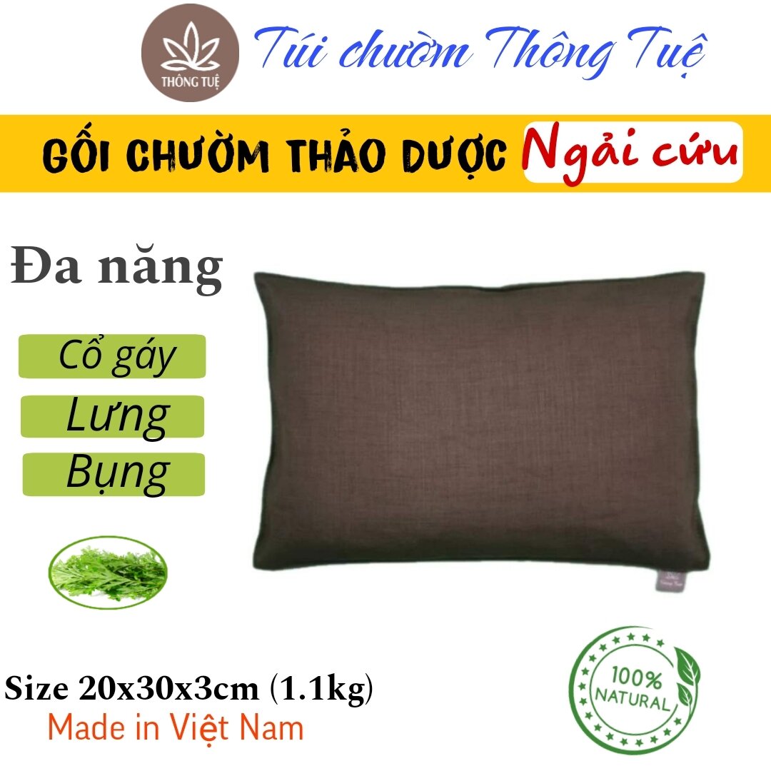 Gối chườm nóng Thảo dược NGẢI CỨU - Túi chườm cổ gáy NGẢI CỨU