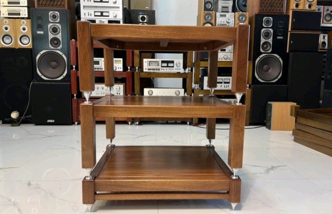 combo 3 kệ audio gỗ lát nguyên tấm