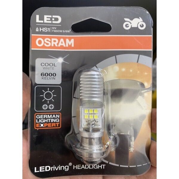 Đèn led pha xe máy Osram 12 tim siêu sáng. Nhiệt màu 6000K bảo hành 6 tháng