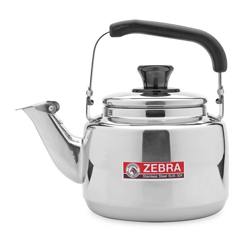 Ấm đun nước inox 304 zebra thái lan 4.5l-113522. dòng cao cấp, có còi reo, dùng được bếp từ