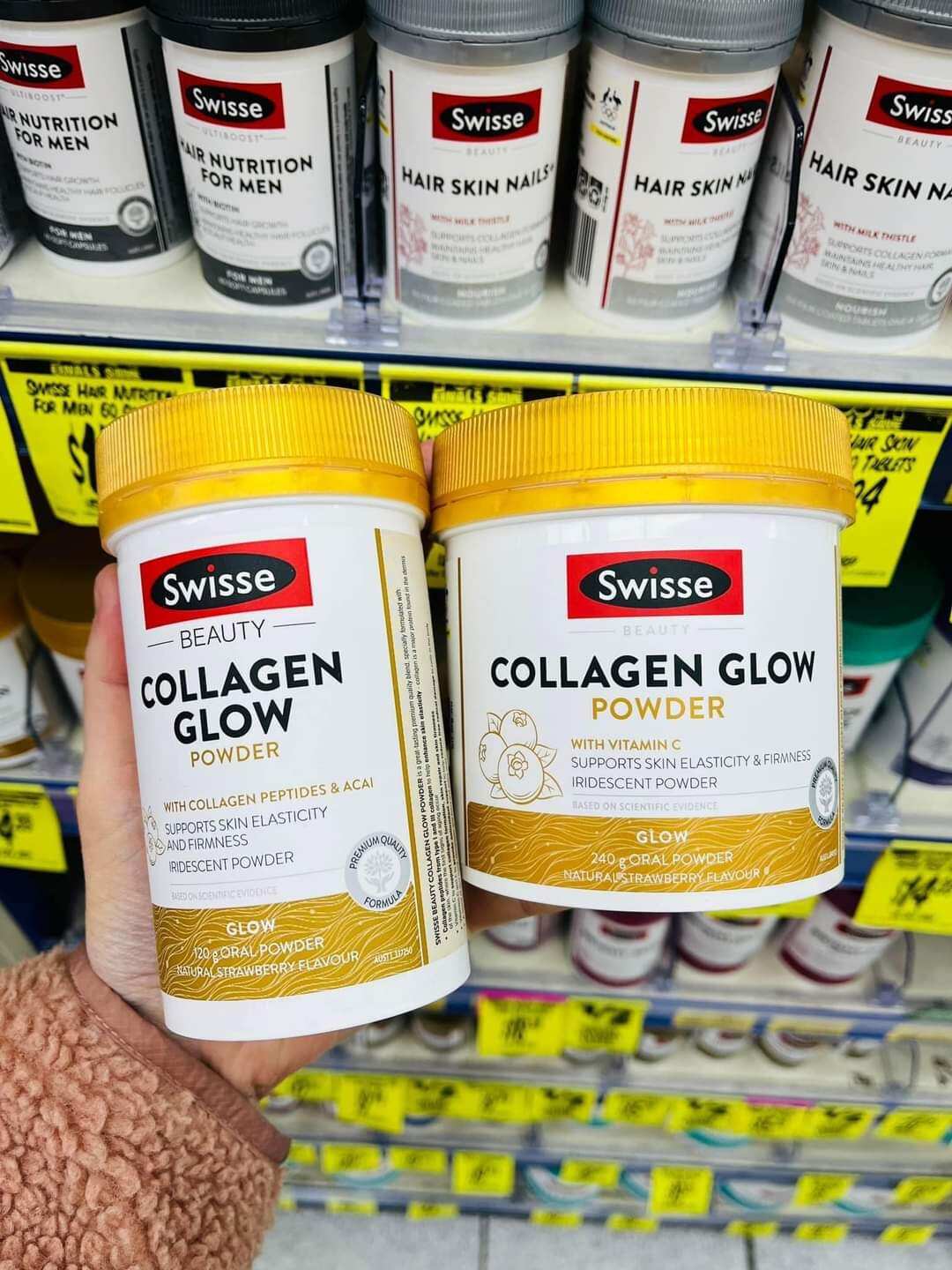 Swisse Collagen Glow powder 240g collagen trắng da