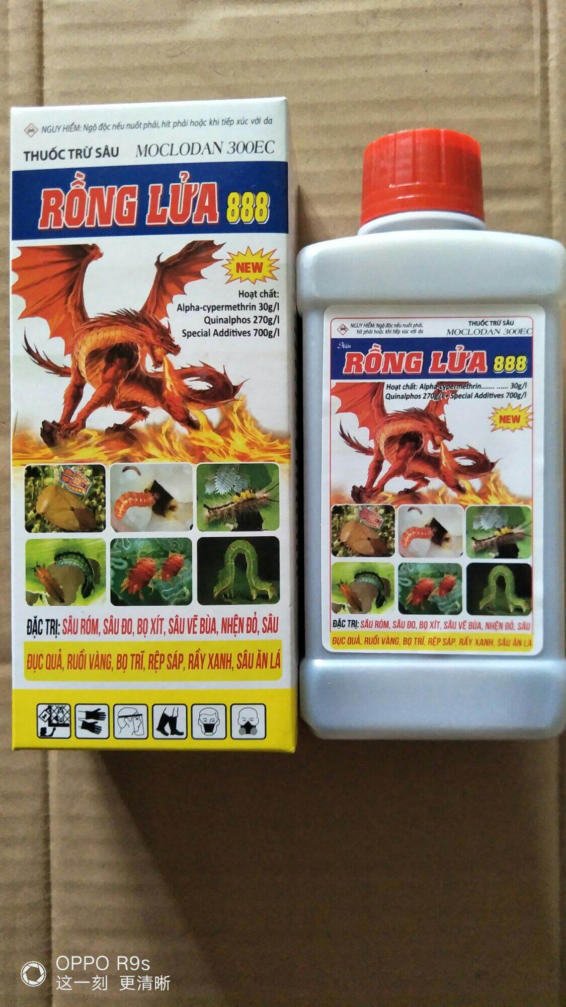 Trừ sâu moclodan 300ec rồng lửa 888 chai 450ml trừ sâu róm, bọ xít