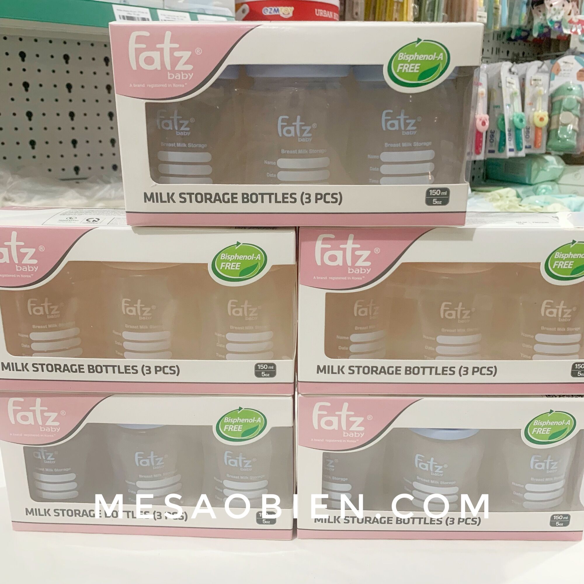 Set 3 bình trữ sữa Jubon 150ml cho bé nhiều màu