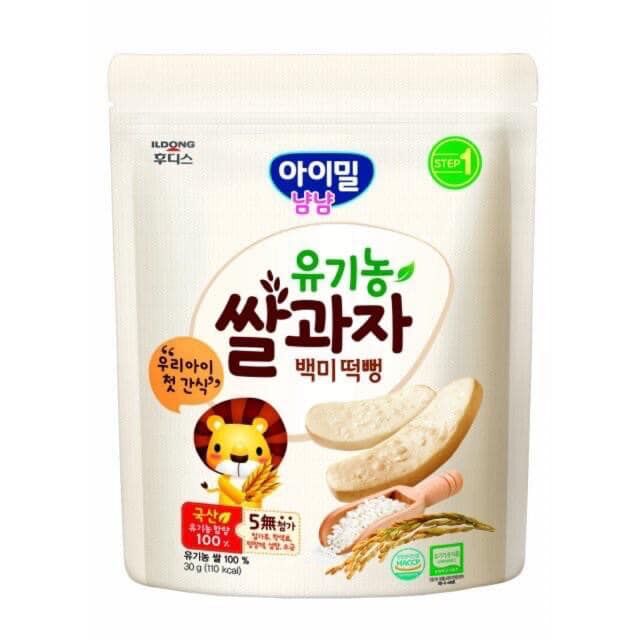 Bánh Gạo Ildong Hàn Quốc Bánh Gạo Hữu Cơ 100% Cho Bé Ăn Dặm Từ 6 Tháng