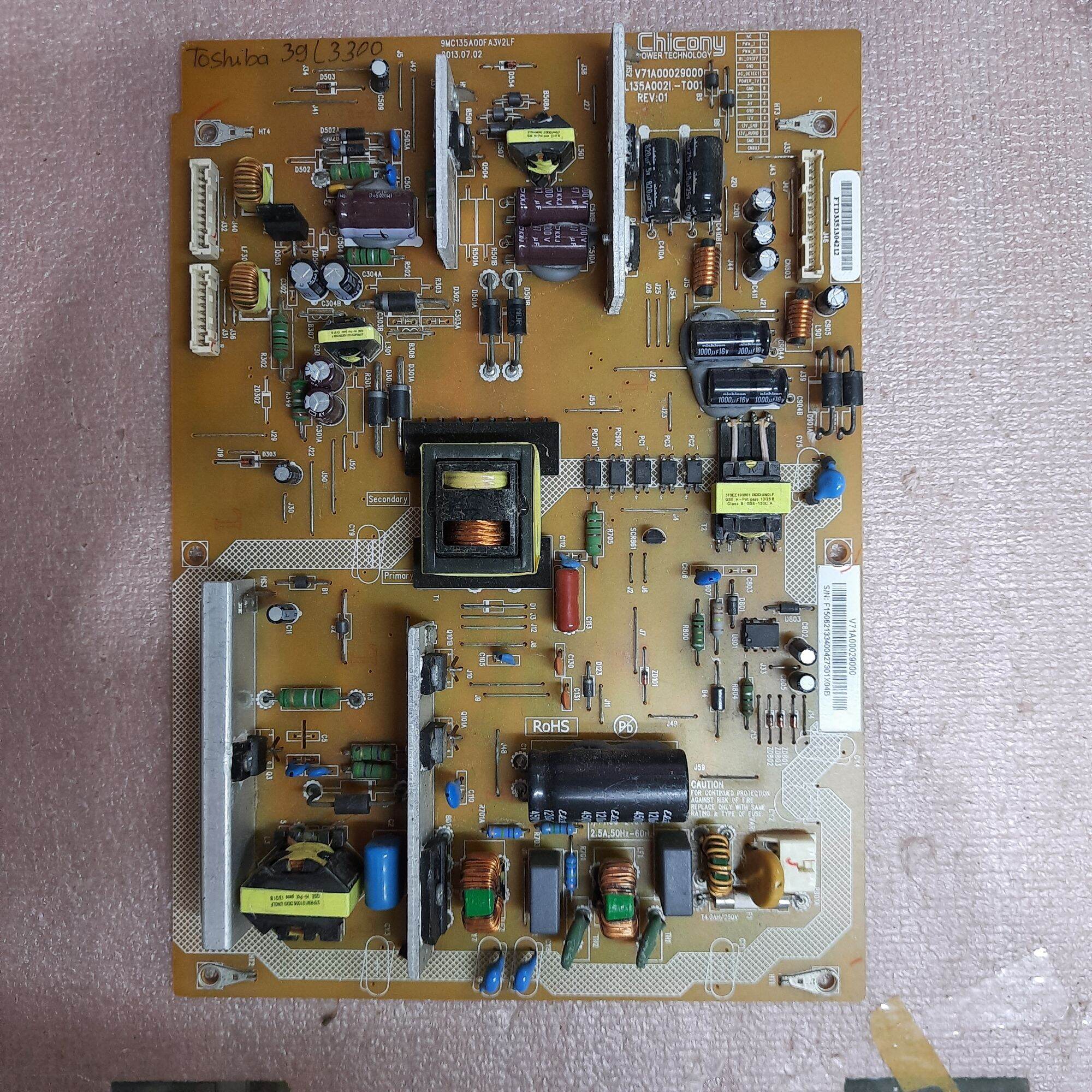 Bo mạch tivi Toshiba 39L3300,bo xử lý,khiển,nguồn,main chính,chủ