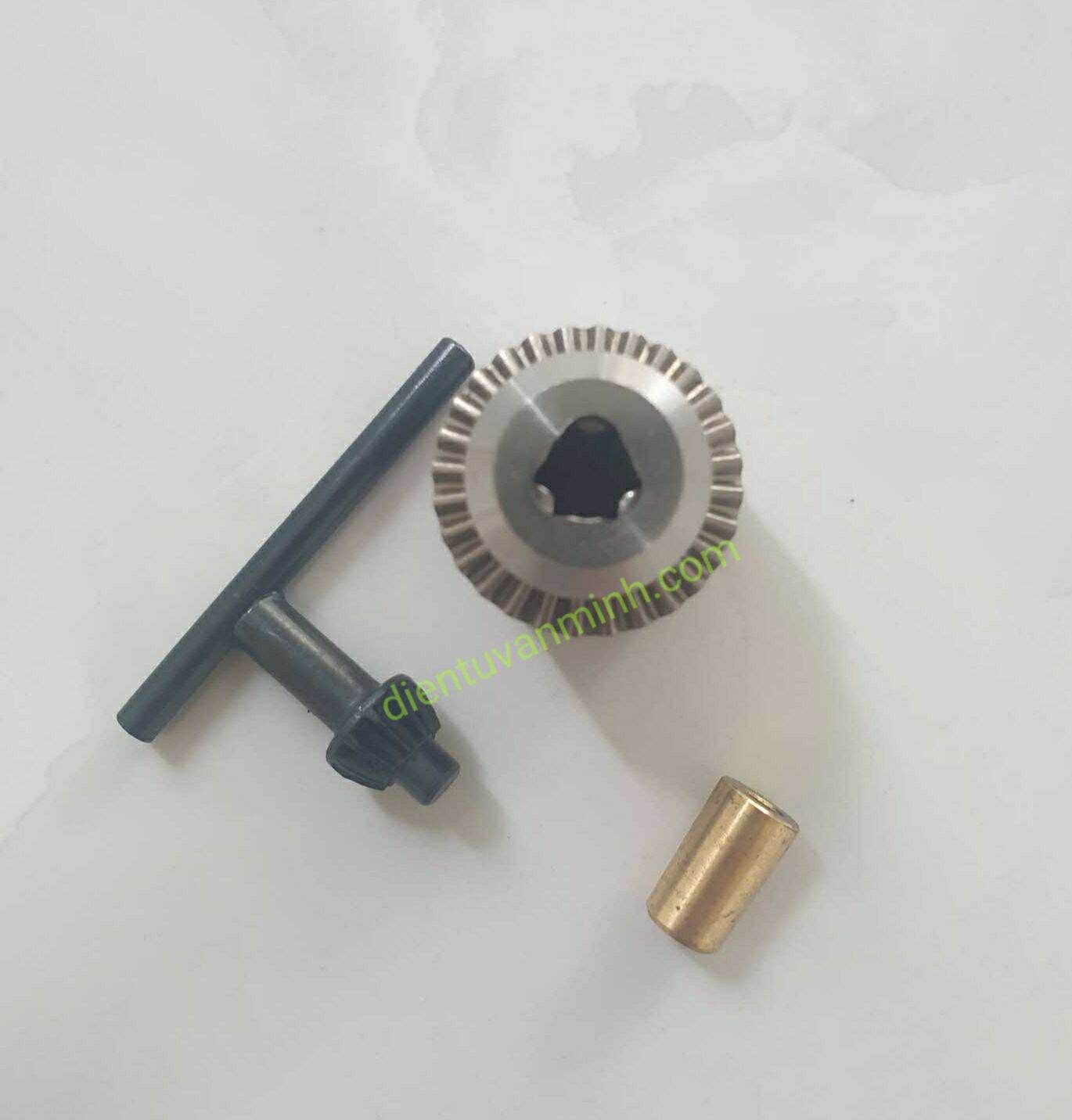 Combo đầu kẹp mũi khoan 0.8-6.5mm+bạc đồng b10-5mm lắp motor 775