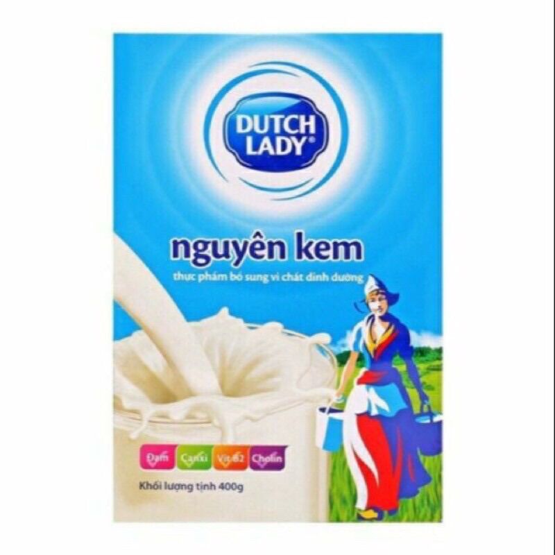 Sữa bột Nguyên kem Cô Gái Hà Lan hộp giấy 400g date luôn mới