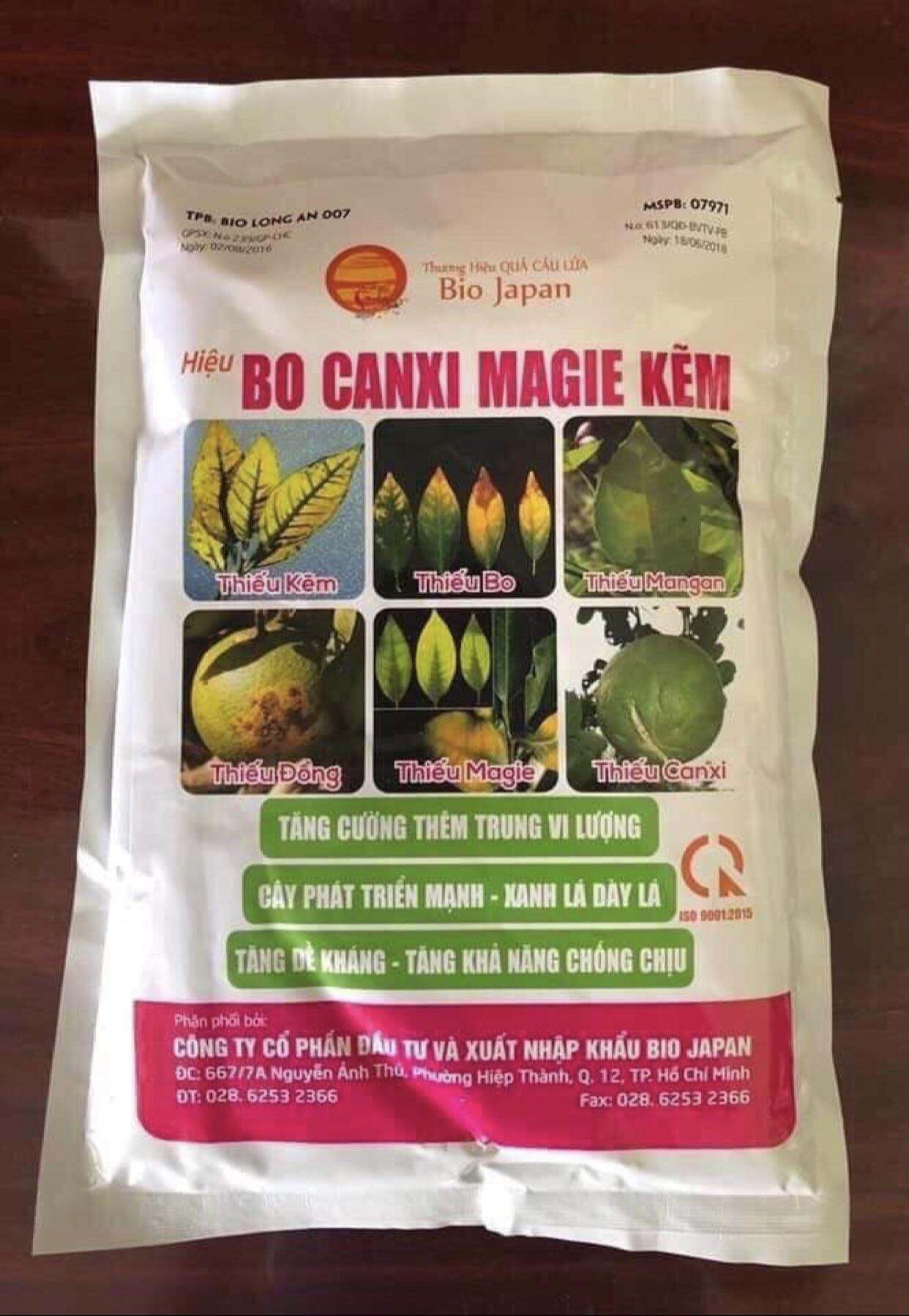 Phân bón trung vi lượng Bo Canxi Magie Kẽm | cty Quả Cầu Lửa | Hàng chính hãng