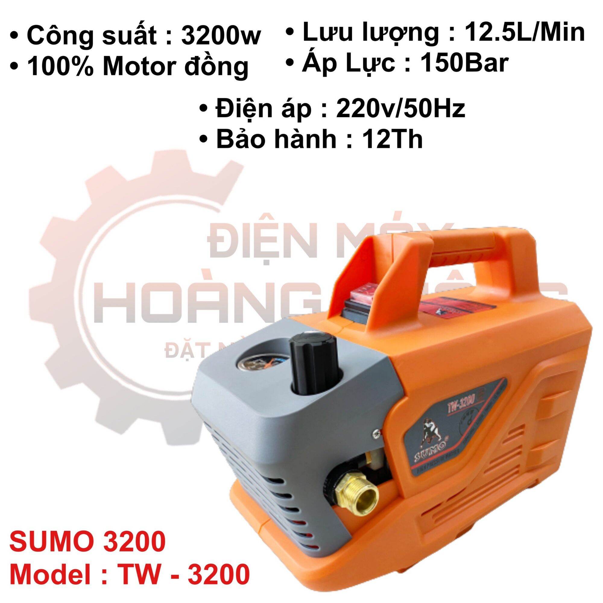 Máy xịt rửa xe SUMO 3200W có chỉnh áp siêu mạnh