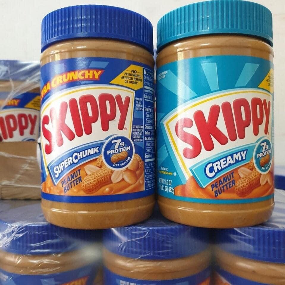 Bơ Đậu Phộng Skippy Cream Peanut Butter của Mỹ 1,36kg Date 8//2025