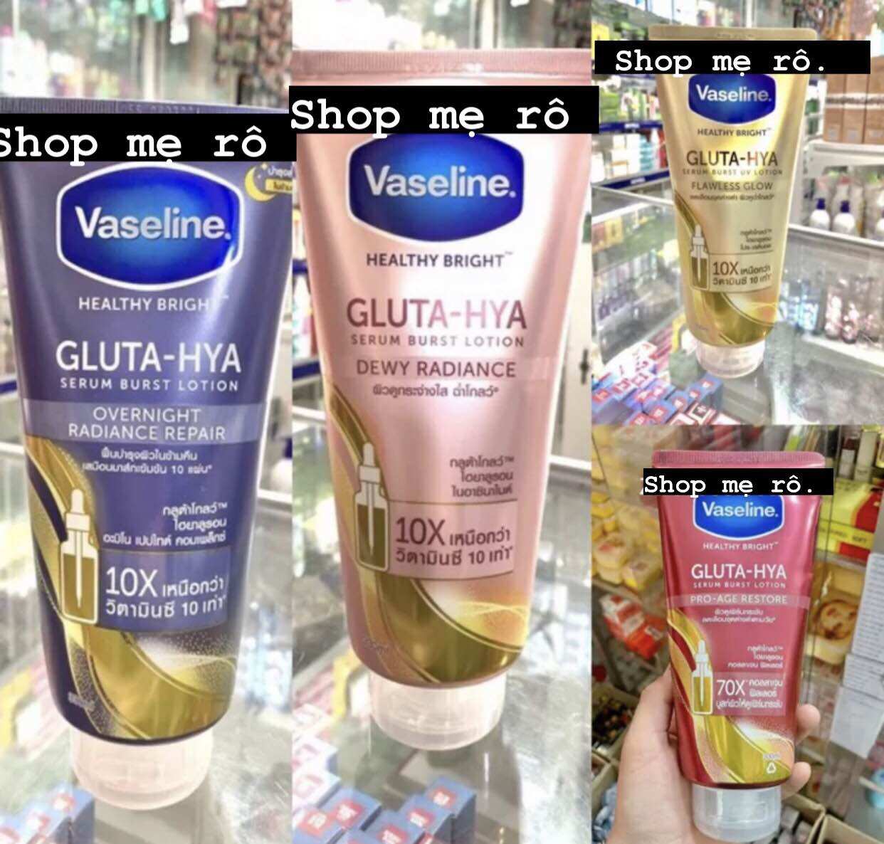 Dưỡng thể trắng da vaseline 70x Thái Lan chai 300ml