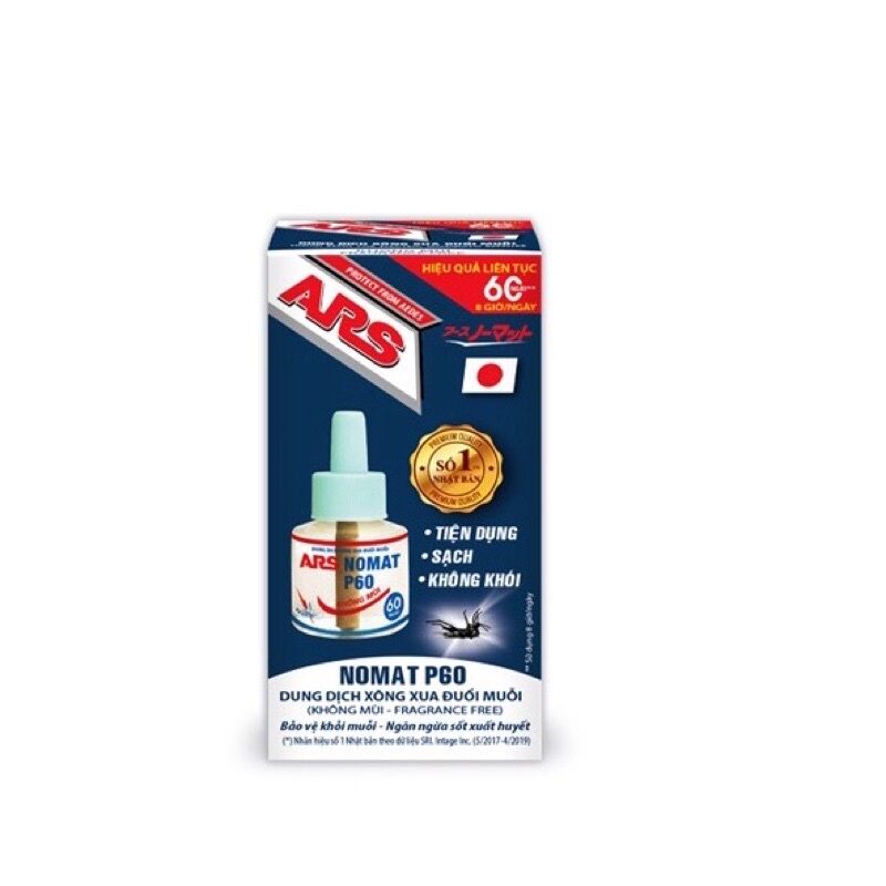 Chai dung dịch xông xua đuổi muỗi điện ARS Nomat P60