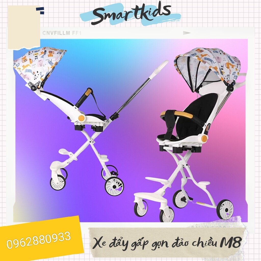 Xe đẩy Du lịch M8 xe 2 chiều hàng hót nhất 2022
