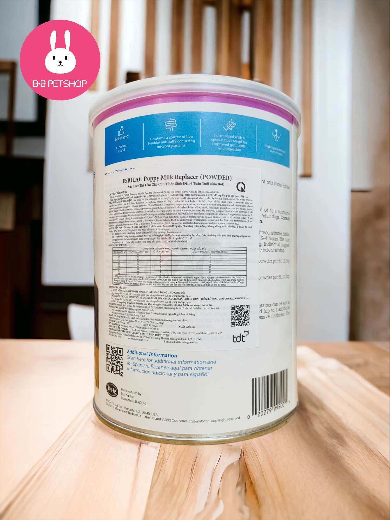 [Giá siêu Hot] [Bao bì mới] Sữa bột dành cho chó sơ sinh Esbilac Powder 340g (Date 6/2025)