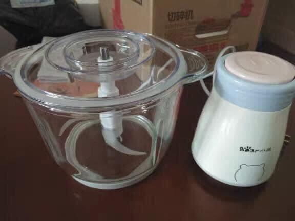 Máy xay thịt đa năng Bear 2L cối thủy tinh cao cấp