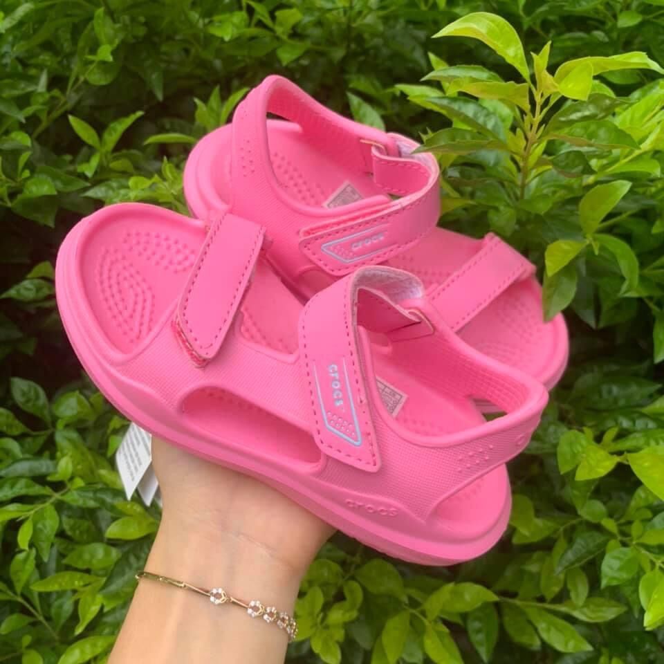 Sandal crocs swiftwater kids- màu hồng