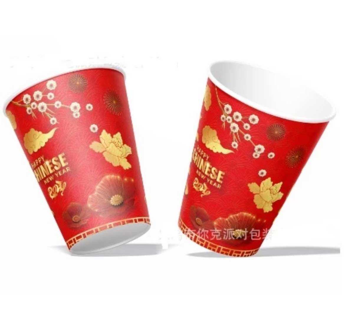 Dĩa, ly, khăn giấy, khăn trãi bàn set tiệc Năm mới