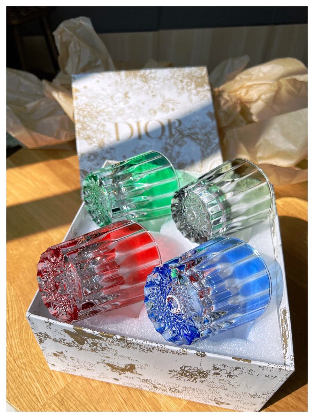 Bộ Ly Christian Dior sọc nhiều màu - Christian Dior Water Glass Stripes Gift Set