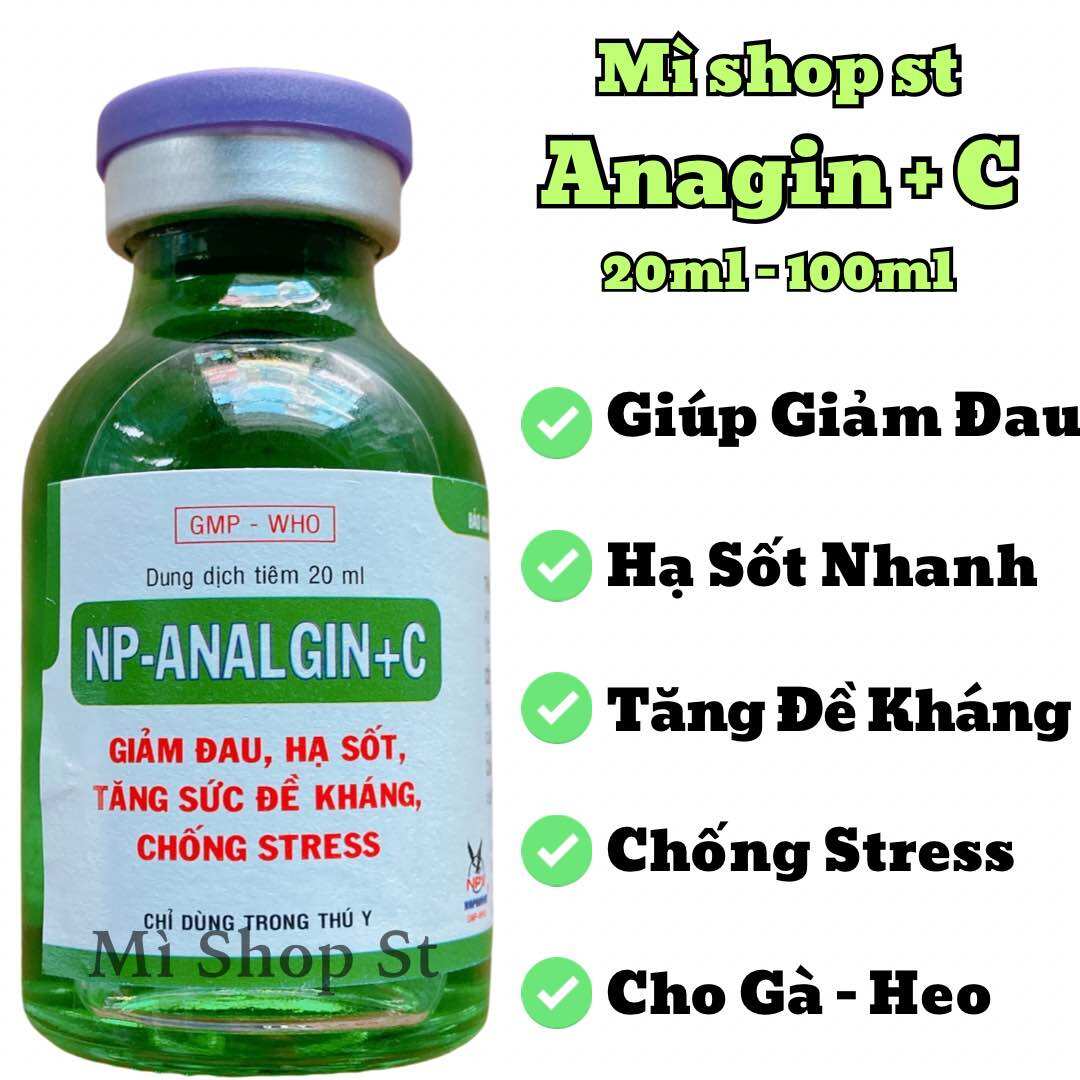 Anagin c giảm đau, hạ sốt cho gà, vịt, heo, trâu, bò