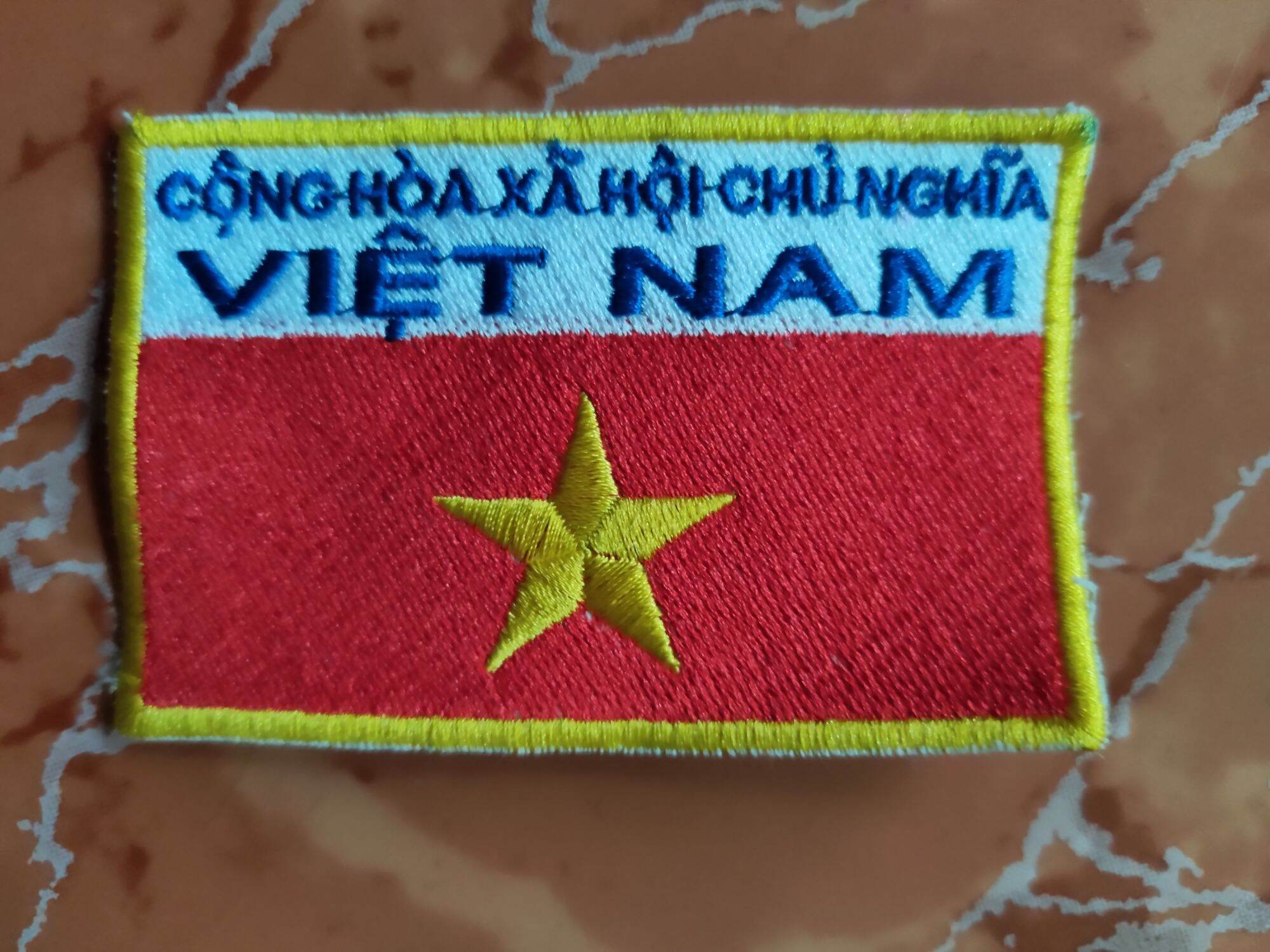 patch sticker cờ vải Việt Nam, cờ đỏ sao vàng