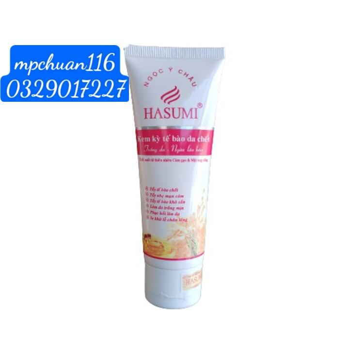 Tẩy tế bào chết trắng da mặt ngừa lão hoá Hasumi 60ml 59K