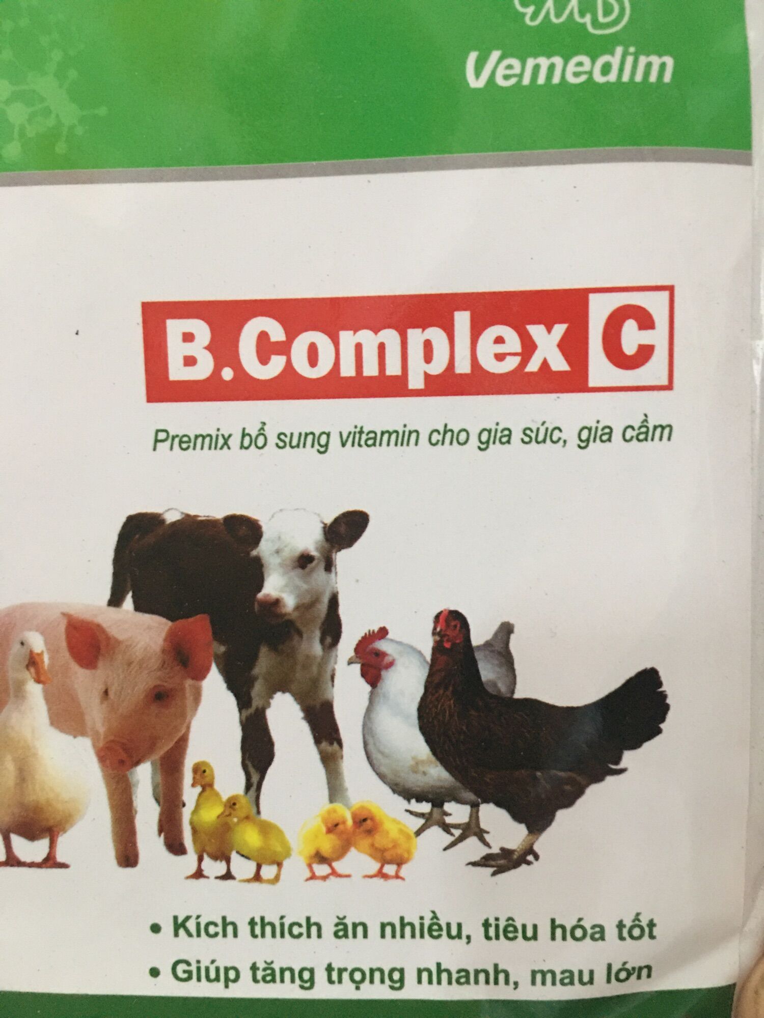 1 Bịt Bcomplex+c cho gà, chim và thú cưng 100gam/gói