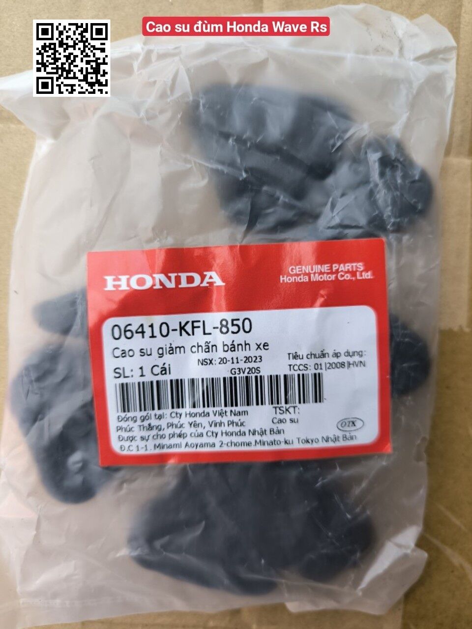cao su đùm Honda Wave Rs, Wave @, wave S110, wave S, Future 125 chính hãng