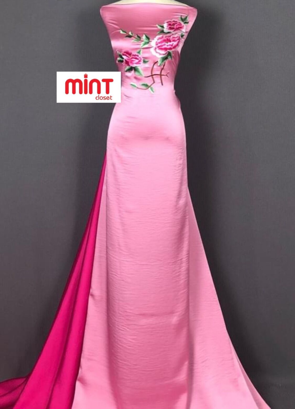 Vải áo dài lụa thêu lắc tay cao cấp T07/22
