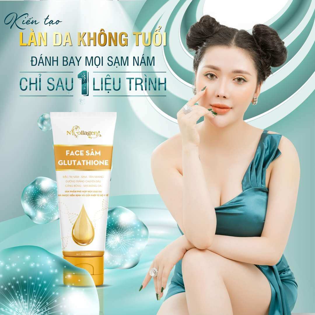 face sâm glutathione mới ( tặng mặt nạ căng bóng)