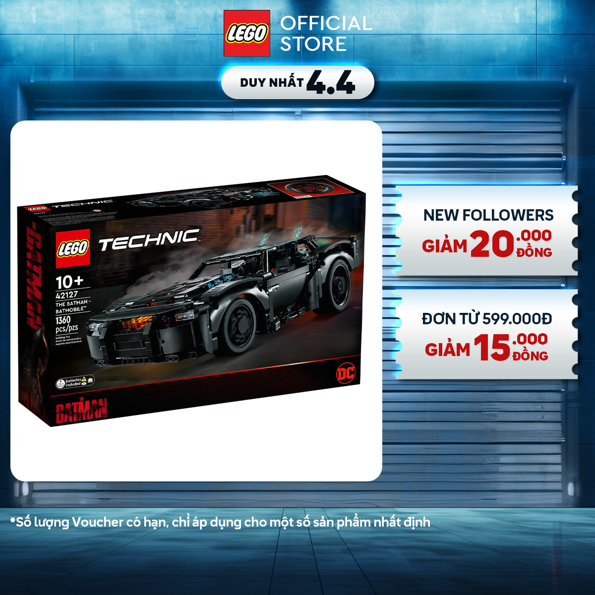 LEGO TECHNIC 42127 Chiến Xe Batmobile (1360 chi tiết)