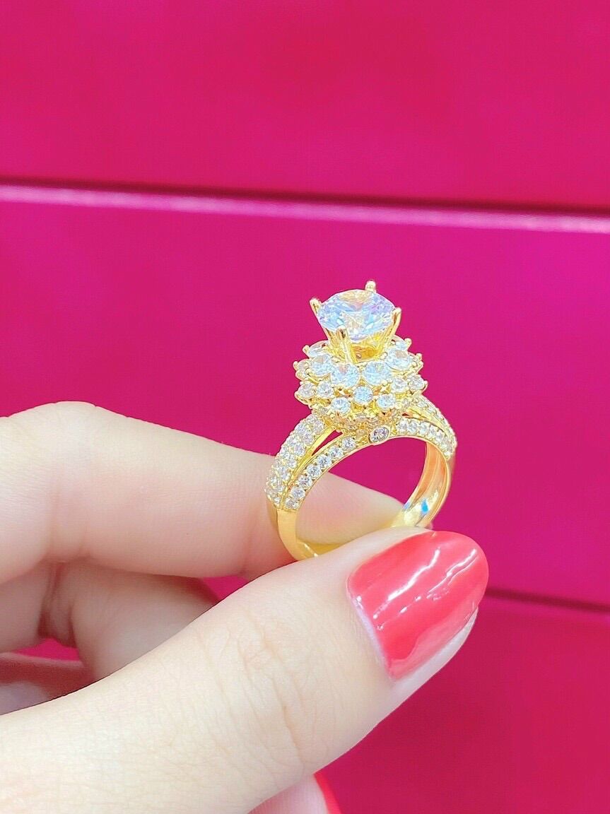 Nhẫn nữ mạ vàng 18k cao cấp mẫu mới siêu đẹp