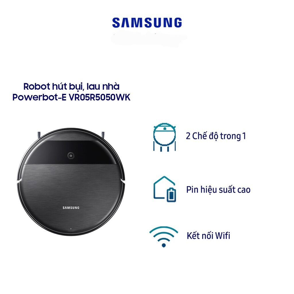 Robot hút bụi lau nhà Powerbot-E (VR05R5050WK) - Hàng chính hãng
