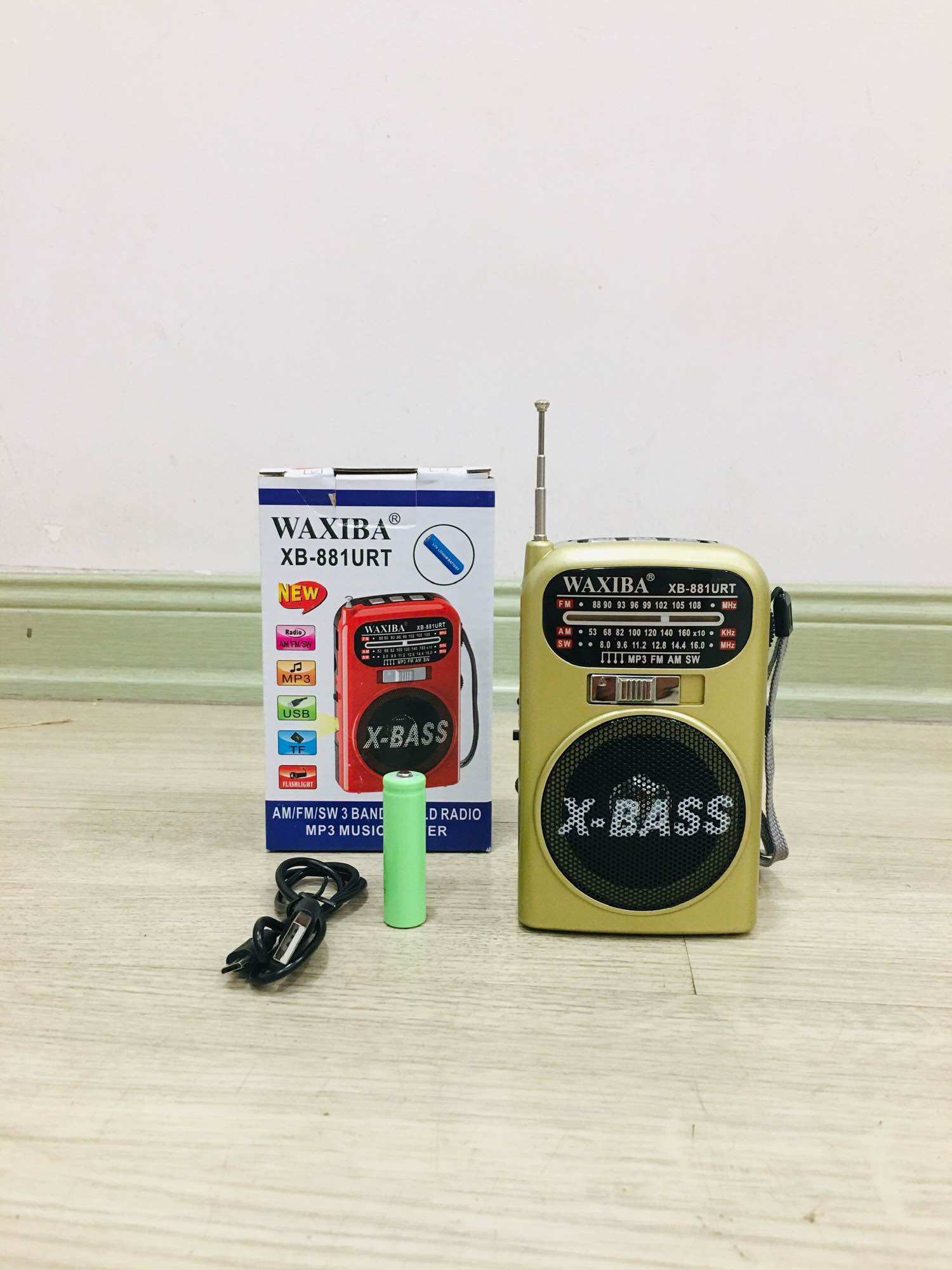 Đài radio mini, đài radio cho người già waxiba xb-881urt cao cấp mp3/usb/thẻ nhớ/đèn pin