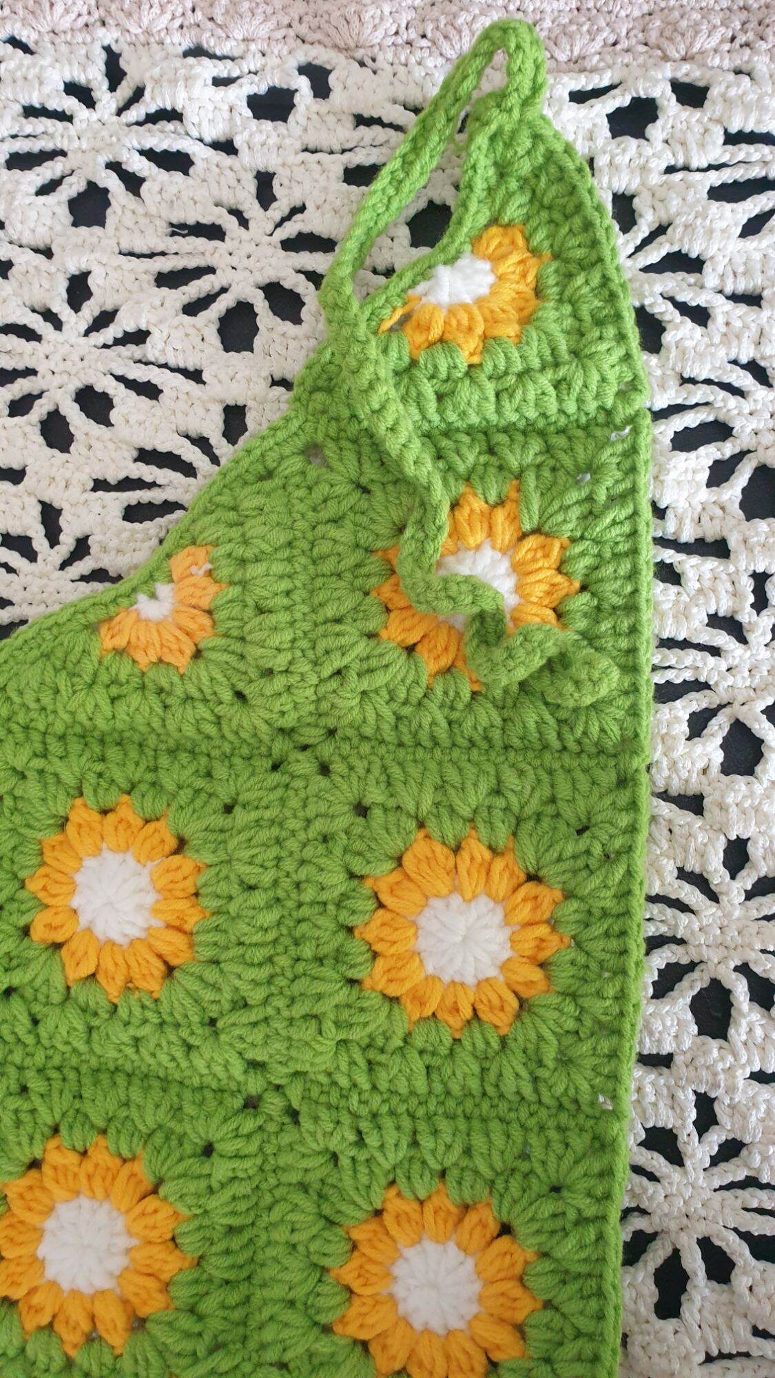 Phụ kiện tóc khăn Bandana bằng len handmade