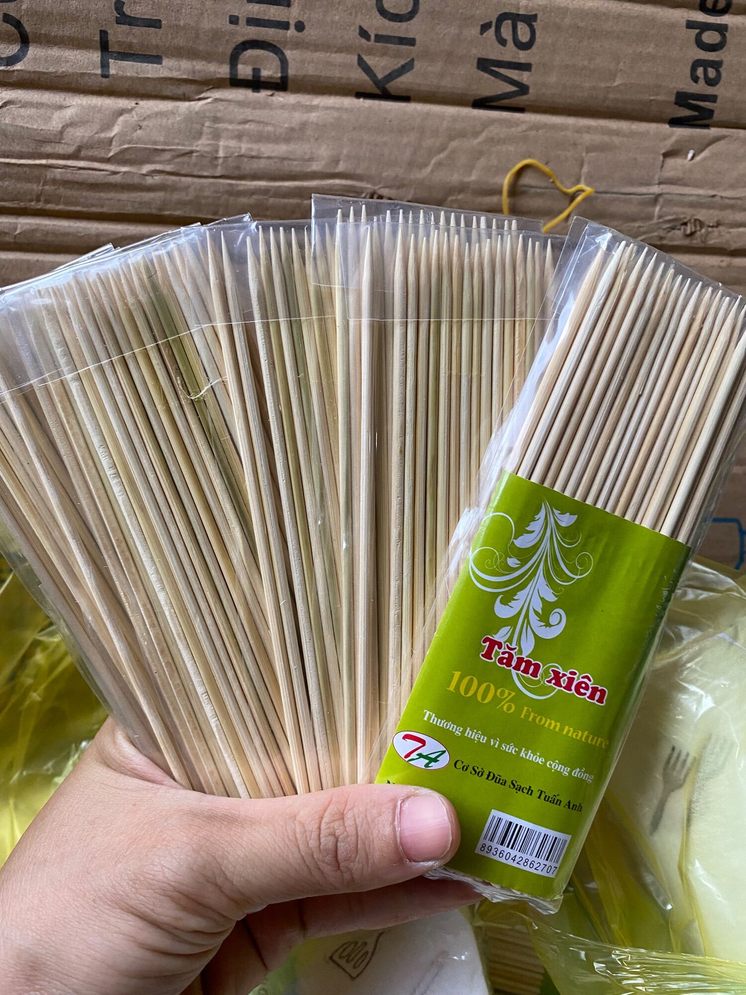 Gói tăm xiên thịt 15cm