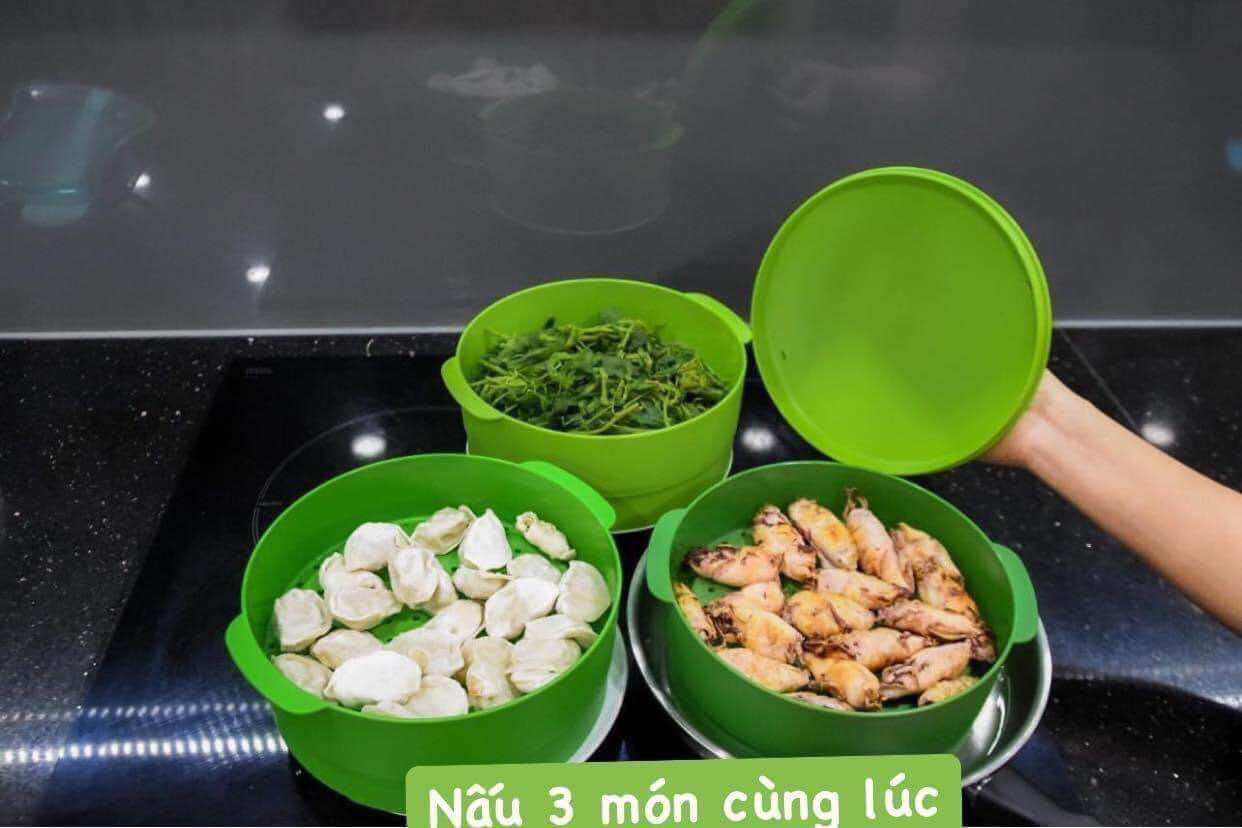 Xửng hấp 3 tầng Tupperware