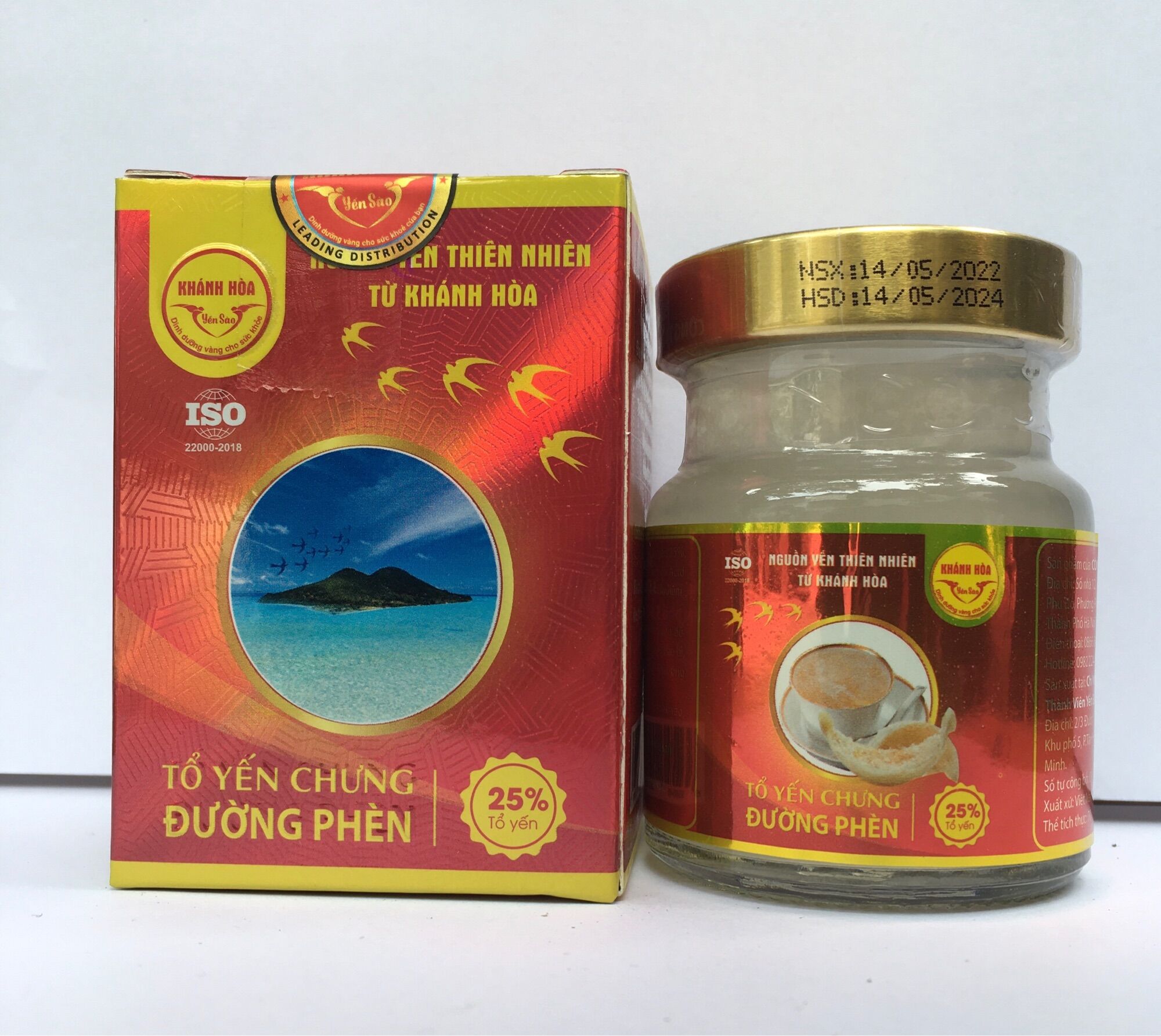 YẾN SÀO KHÁNH HOÀ ĐƯỜNG PHÈN 25%. (6 LỌ LẺ)