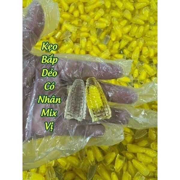 500GR KẸO BẮP DẺO CÓ NHÂN MIX NHIỀU VỊ