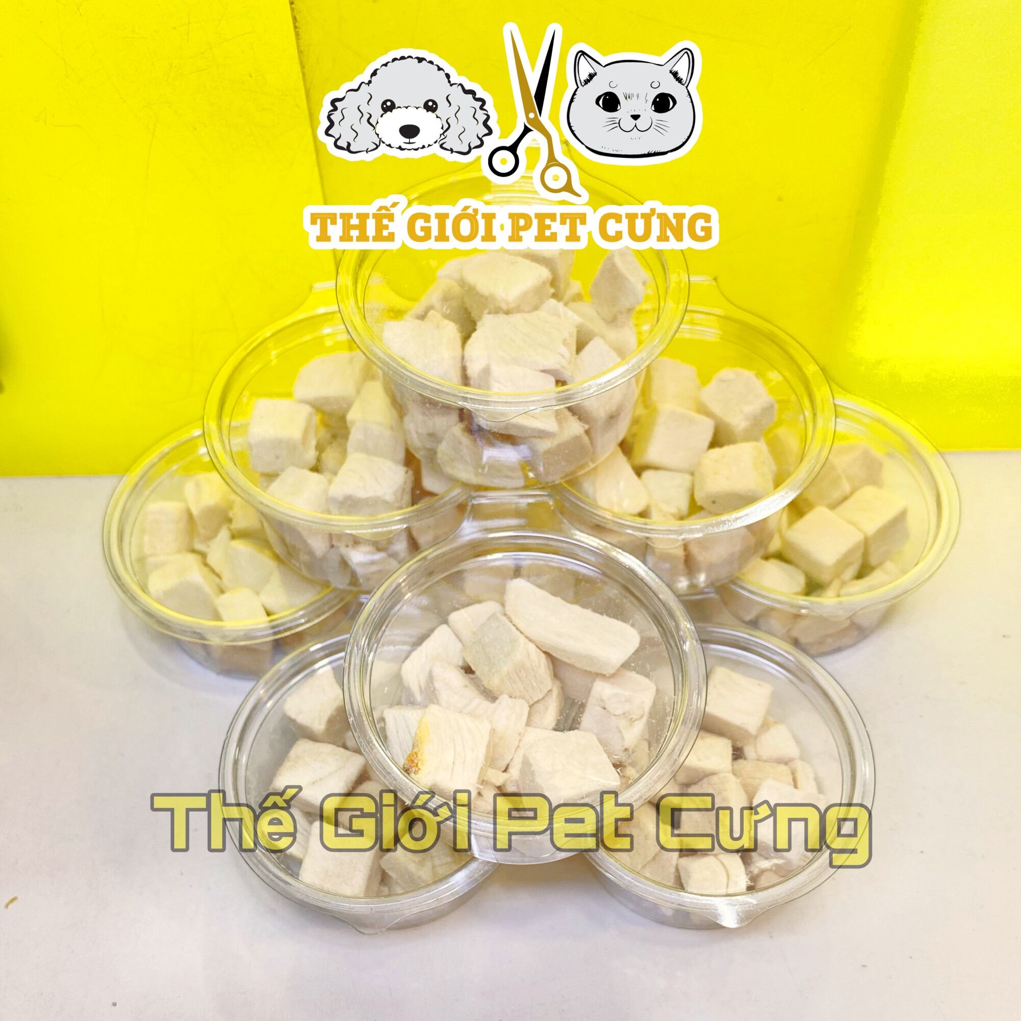 Thịt Gà Sấy Lạnh Giàu Đạm Hamster Chó Mèo