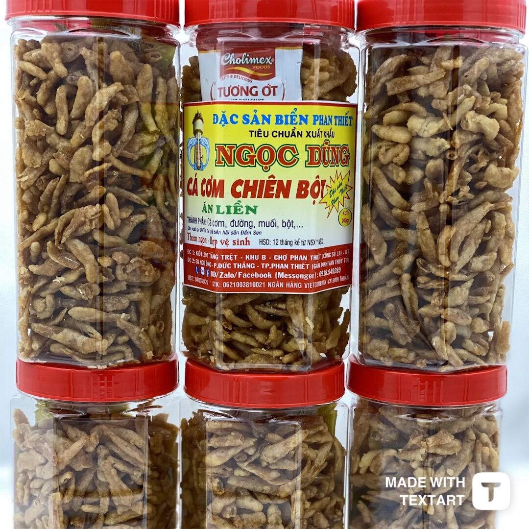 Cá cơm chiên bột giá 80k/200gram. Hải sản khô phan thiết