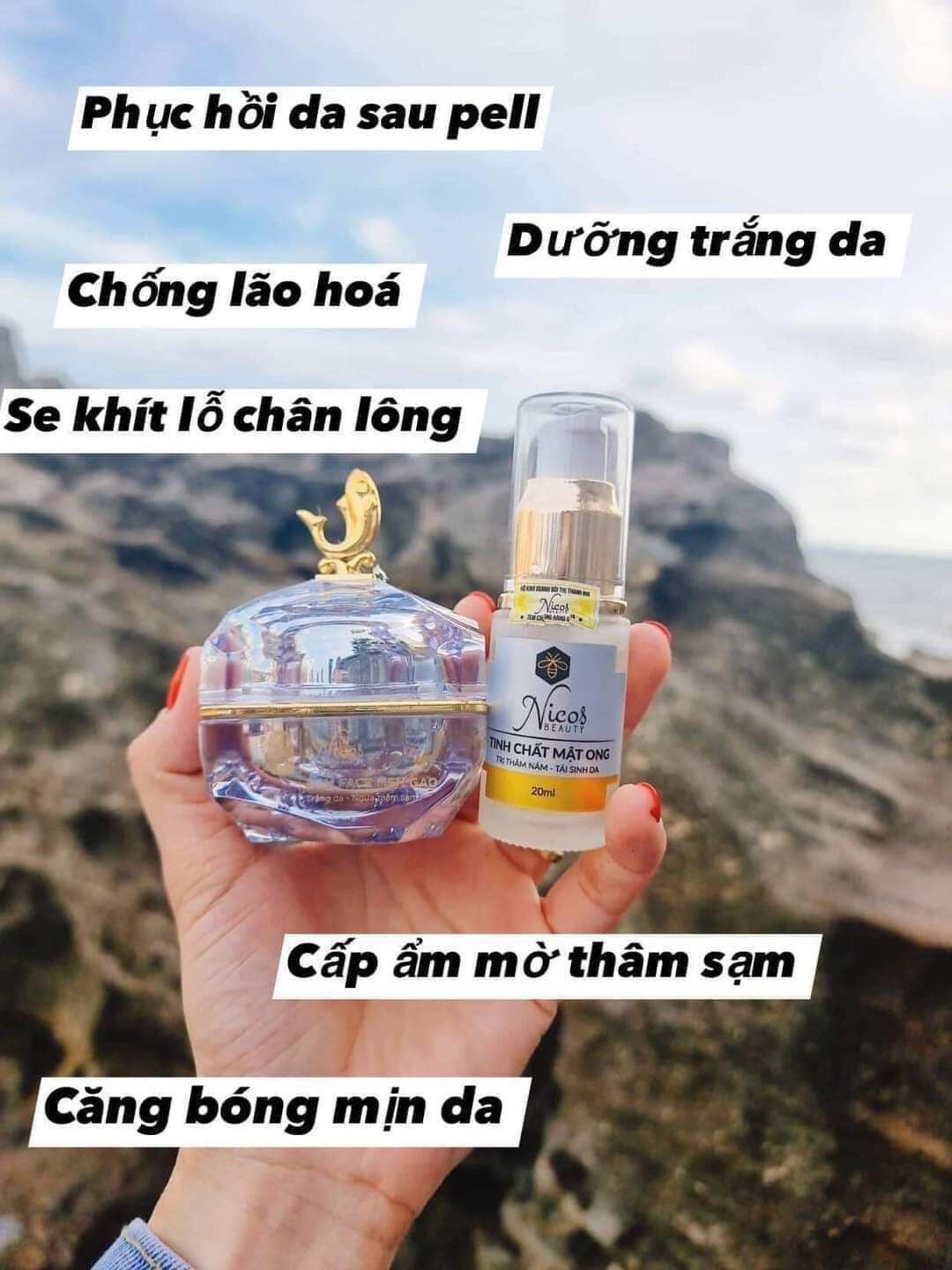 Kem face men gạo nicos