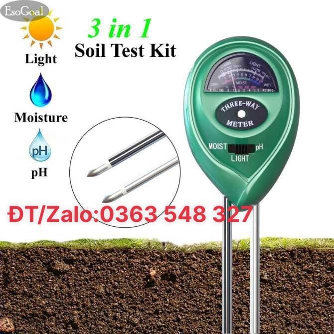 Máy đo, dụng cụ đo độ ph đất 3 trong 1