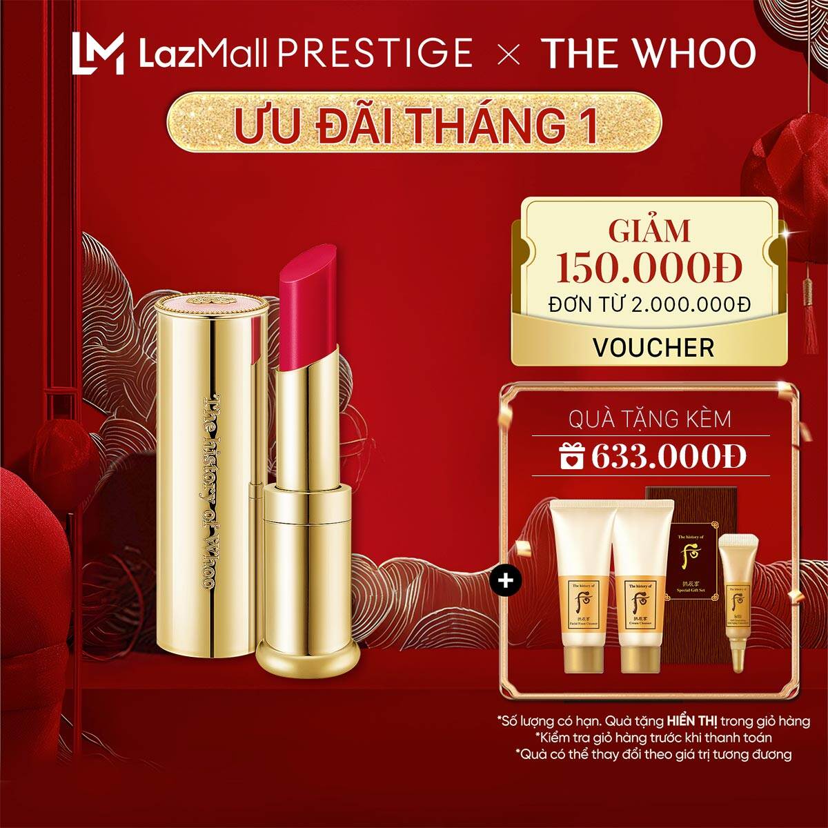 Son dưỡng môi Đông y The history of Whoo Gongjinhyang Mi Glow Lip Balm 3.3g