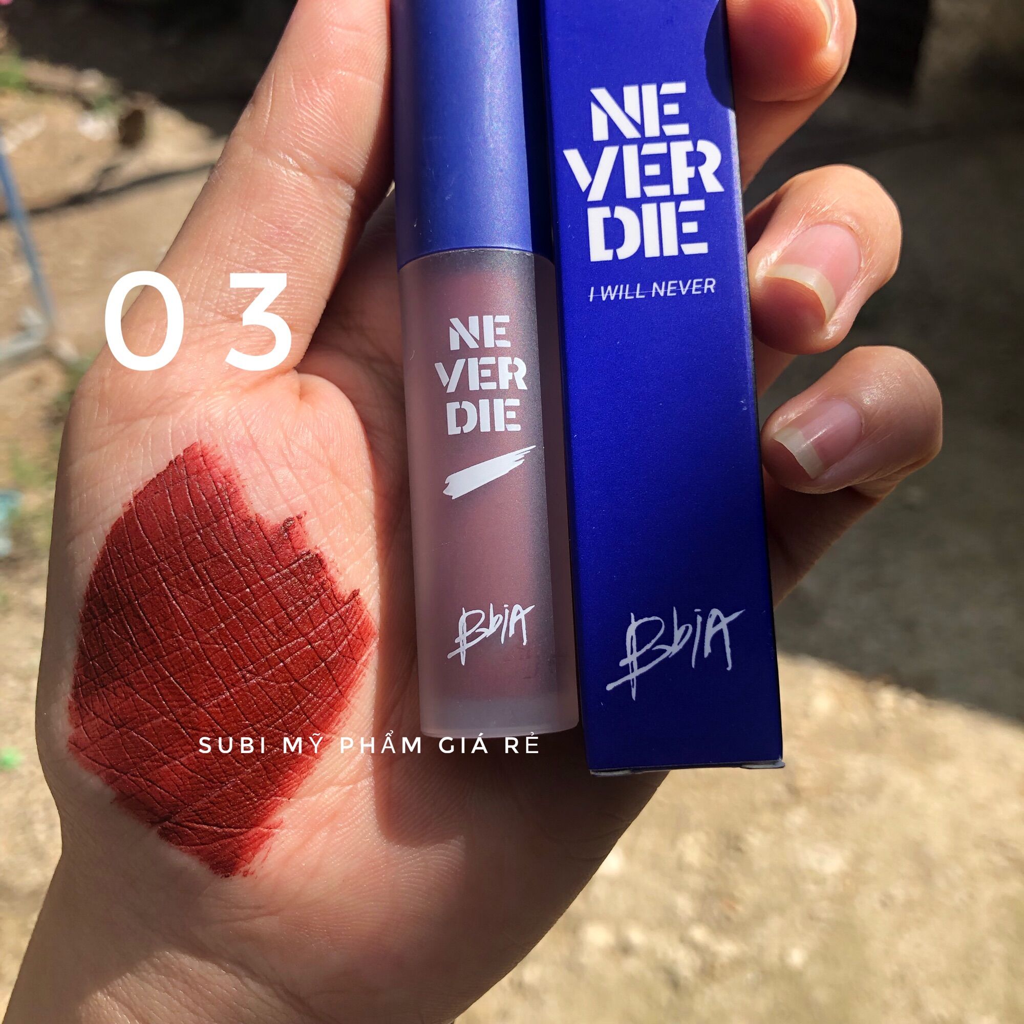 Son Bbia never die tint vỏ xanh