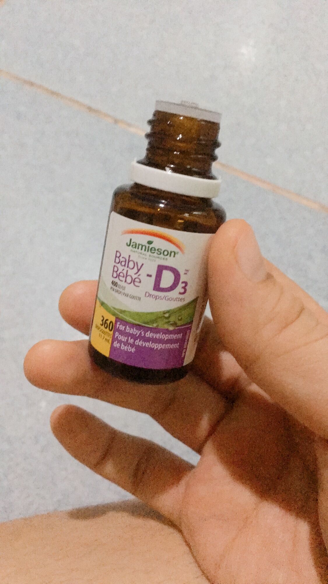 [Nội địa Canada] Jamieson Baby-D Vitamin D3 400 IU Drops (11,7 ml tương đương 360 giọt)