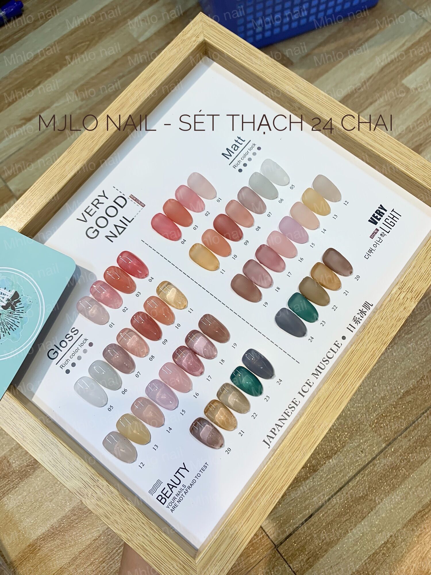 Sét sơn gel thạch 24 chai very good nail mẫu mới
