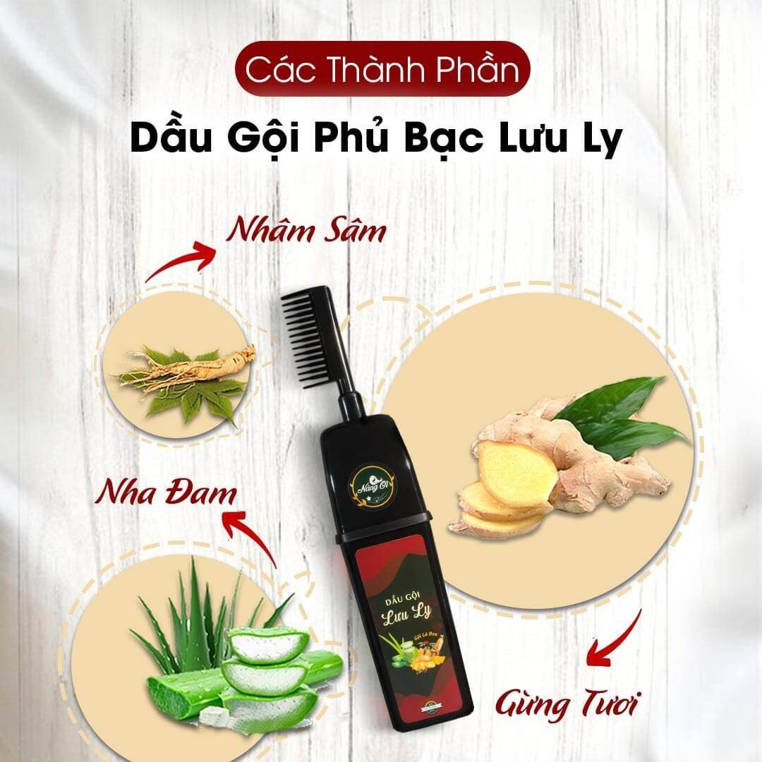 Dầu gội phủ bạc Lưu Ly kích thích mọc tóc 300ml