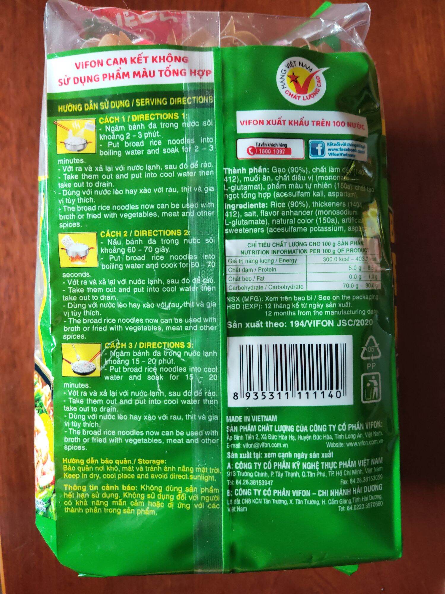 Bánh đa khô Viffon 300g